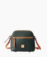 Pebble Grain Zip Domed Crossbody