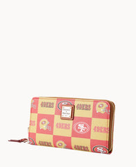 NFL 49ERS Large Zip Around Wristlet
