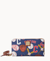 MLB Guardians Large Zip Around Wristlet
