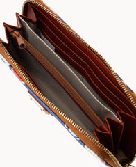 MLB Guardians Large Zip Around Wristlet