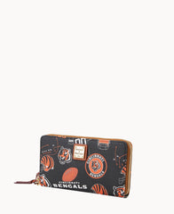 NFL Bengals Large Zip Around Wristlet