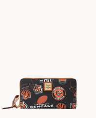 NFL Bengals Large Zip Around Wristlet