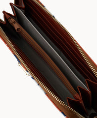 NFL Broncos Large Zip Around Wristlet