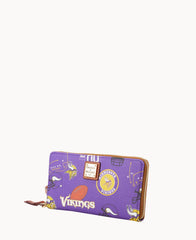 NFL Vikings Large Zip Around Wristlet