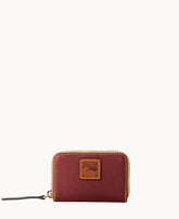 Pebble Grain Zip Around Credit Card Case