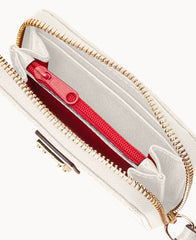 Saffiano Large Zip Around Credit Card Case