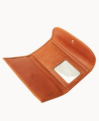 Zebra Leather Continental Clutch