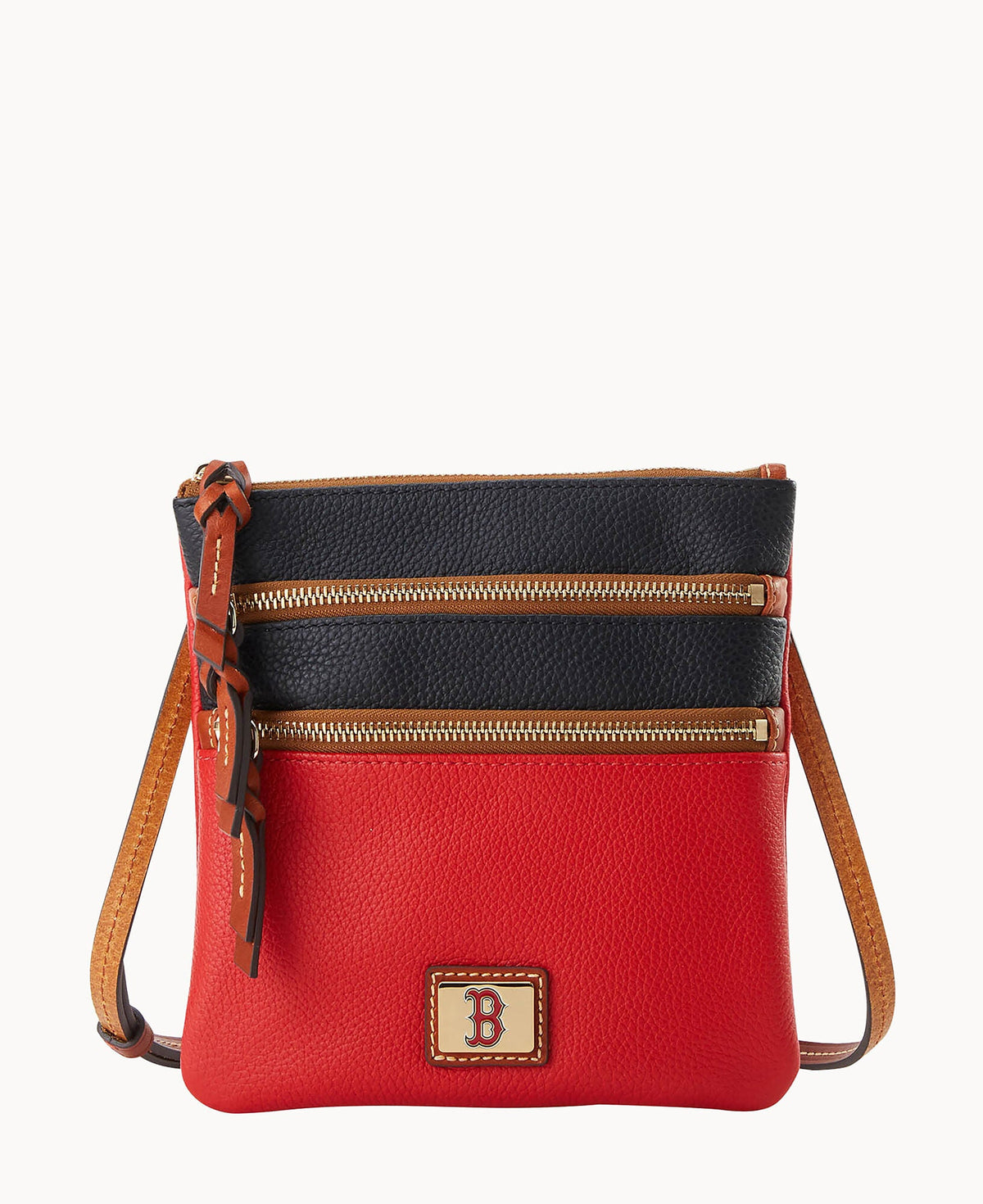 MLB Red Sox Triple Zip Crossbody