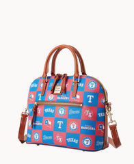 MLB Rangers Domed Zip Satchel