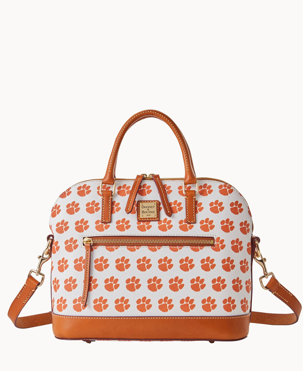 Collegiate Clemson University Domed Zip Satchel