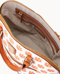 Collegiate Clemson University Domed Zip Satchel