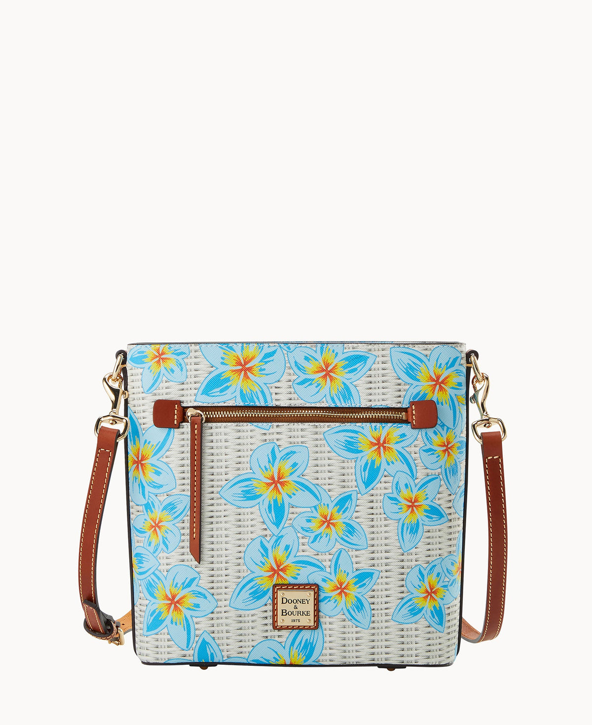 Plumeria Zip Crossbody
