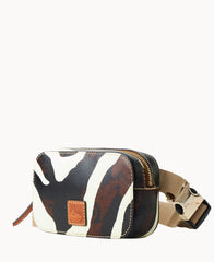 Zebra Leather Belt Bag