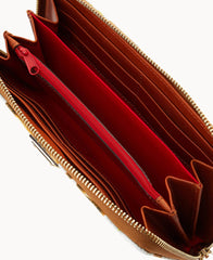 Plumeria Large Zip Around Wristlet