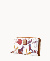 MLB Angels Large Zip Around Wristlet
