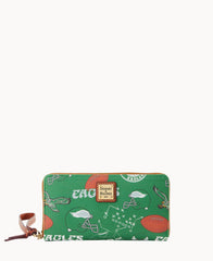 NFL Eagles Large Zip Around Wristlet