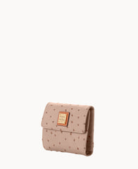 Ostrich Small Flap Wallet